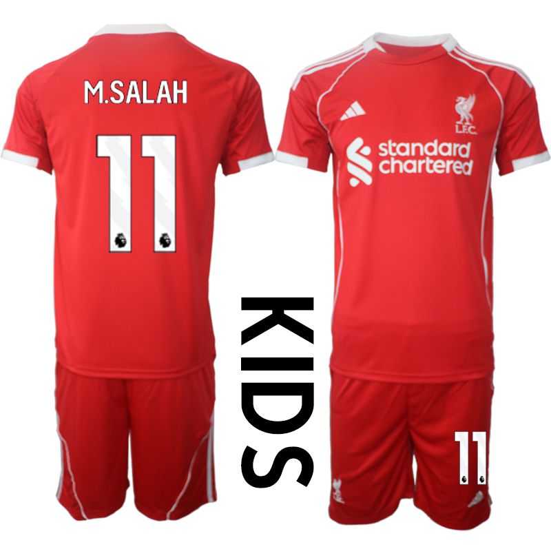 Youth 2025-2026 Season Club Liverpool home red #11 Soccer Jersey->youth soccer jersey->Youth Jersey